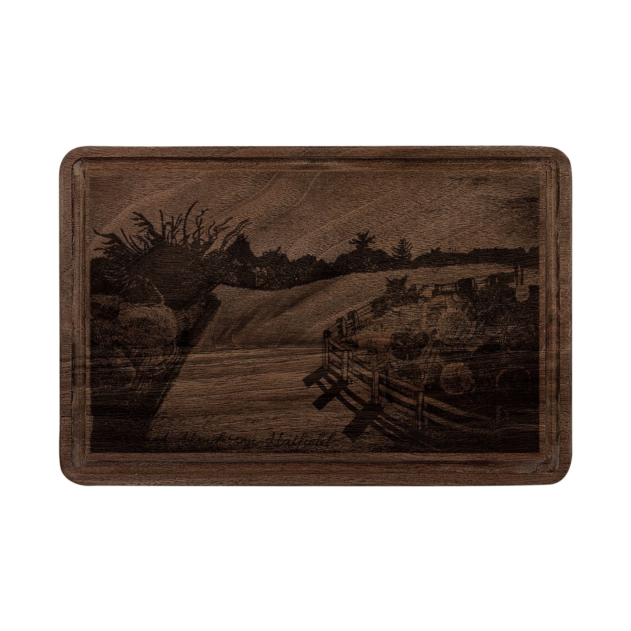 Around The Bend Wooden Cutting Board (Engraving)