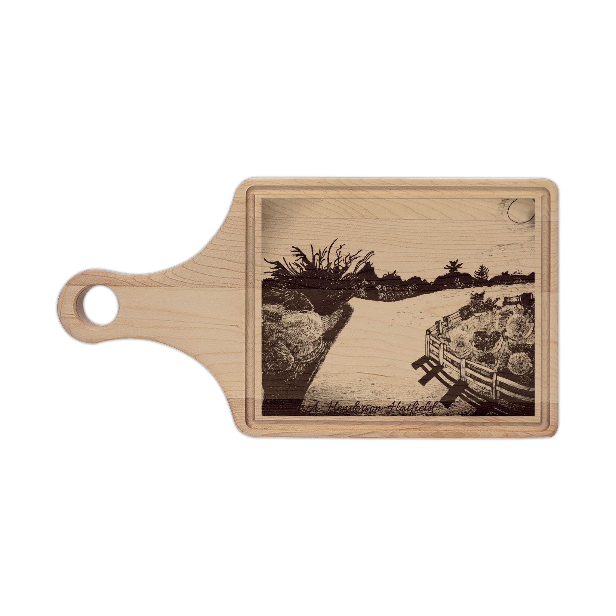 Around The Bend Wooden Cutting Board (Engraving)