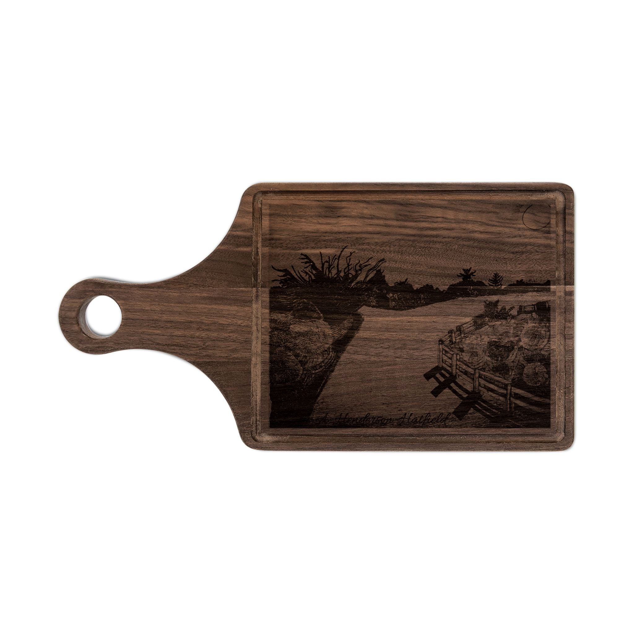 Around The Bend Wooden Cutting Board (Engraving)